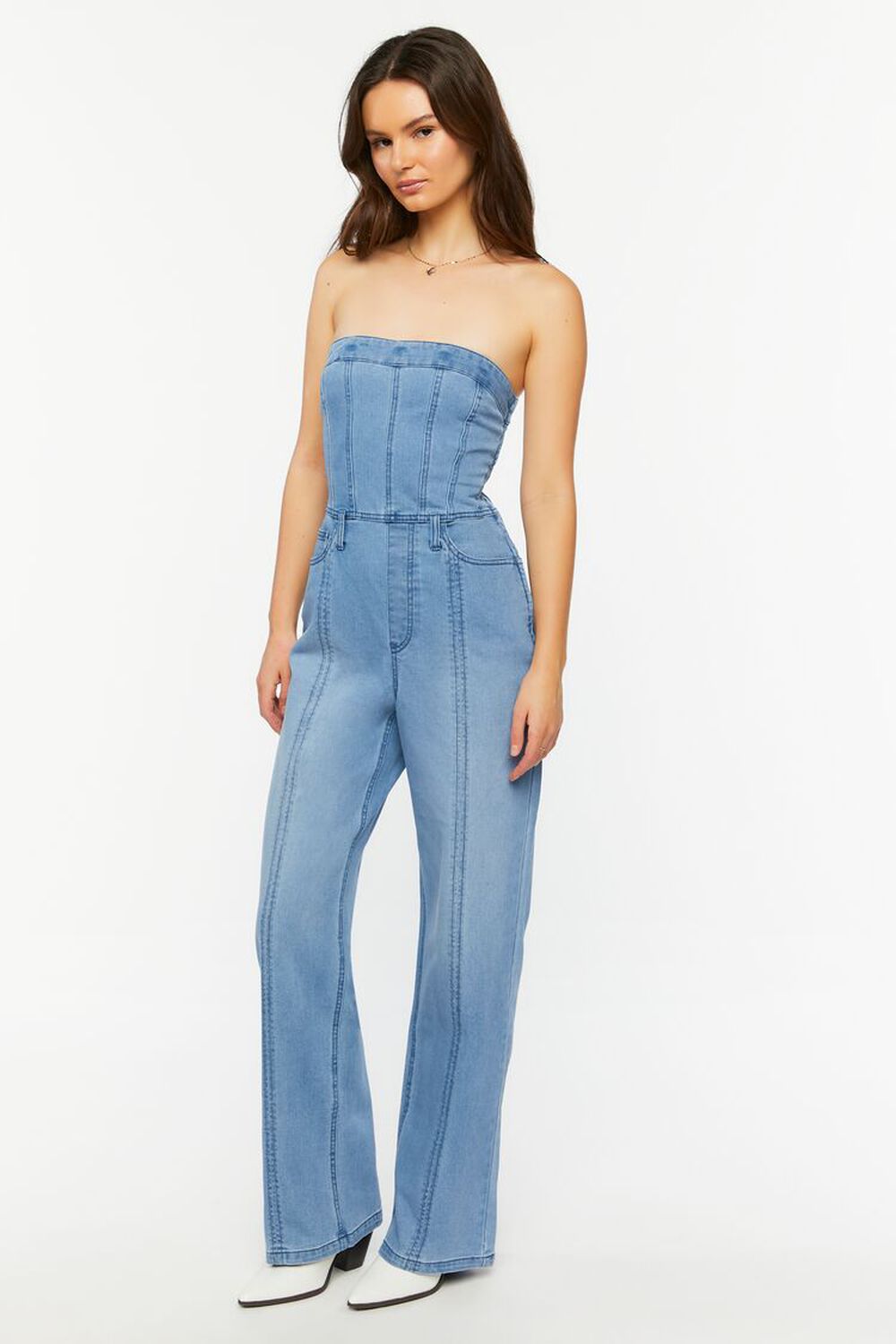 Twill Tube Jumpsuit